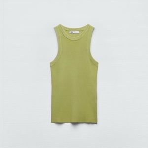 Zara Light Green Knit Tank Top